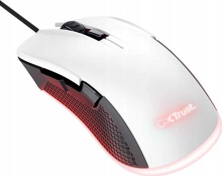 Pelė Myszka žaidimams Trust GXT 922 su laidu 7200 dpi optinė balta