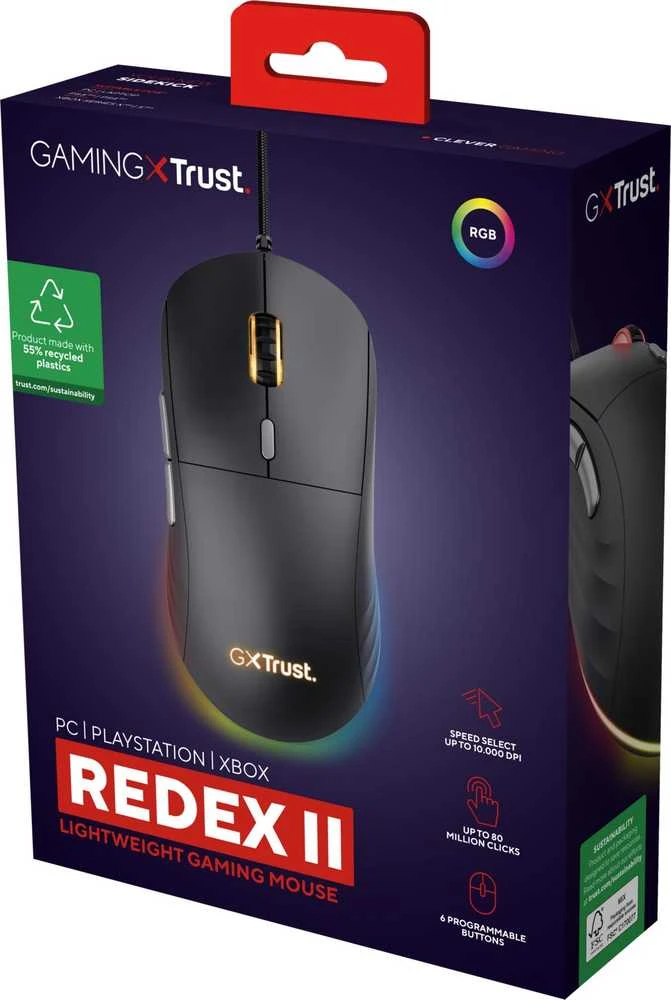 TRUST GXT 925 REDEX II pelė su laidu | 10 000 DPI