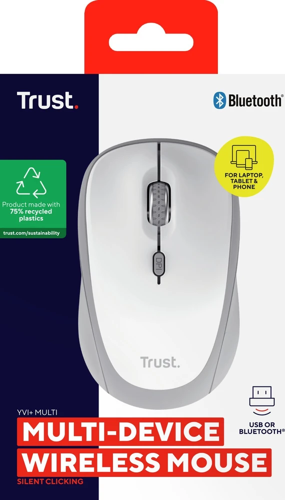 Pelė Trust YVI+ Eco* balta (25454)