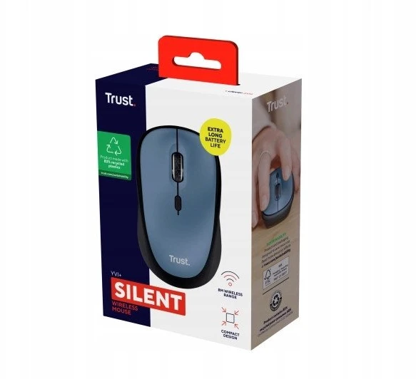 Pelė Trust YVI+ Silent mėlyna (25514)
