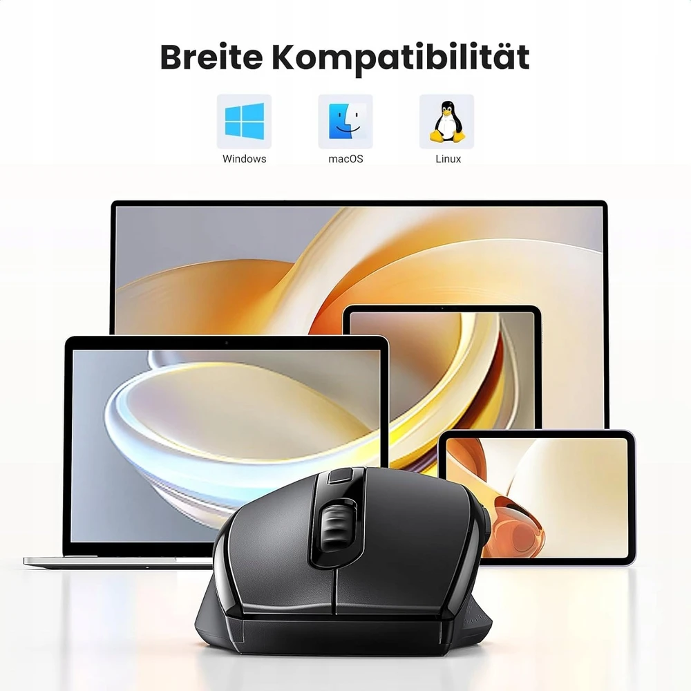 Ugreen Belaidė kompiuterinė pelė 2.4GHz, juoda