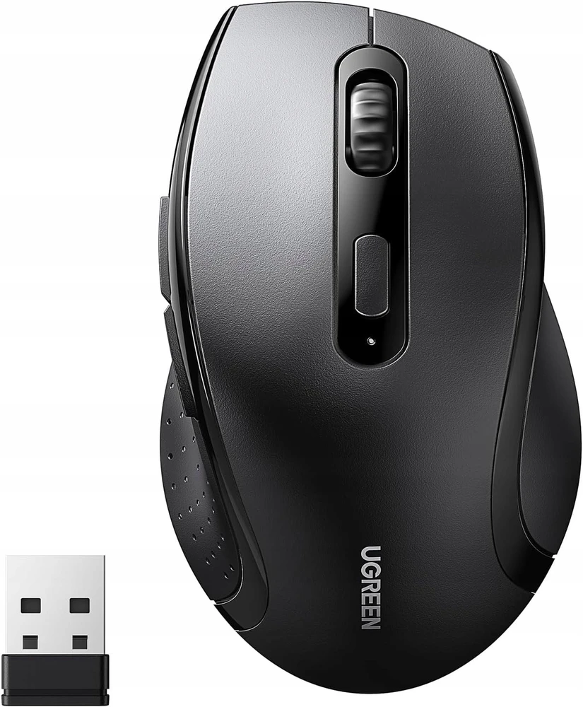 Ugreen Belaidė kompiuterinė pelė 2.4GHz, juoda