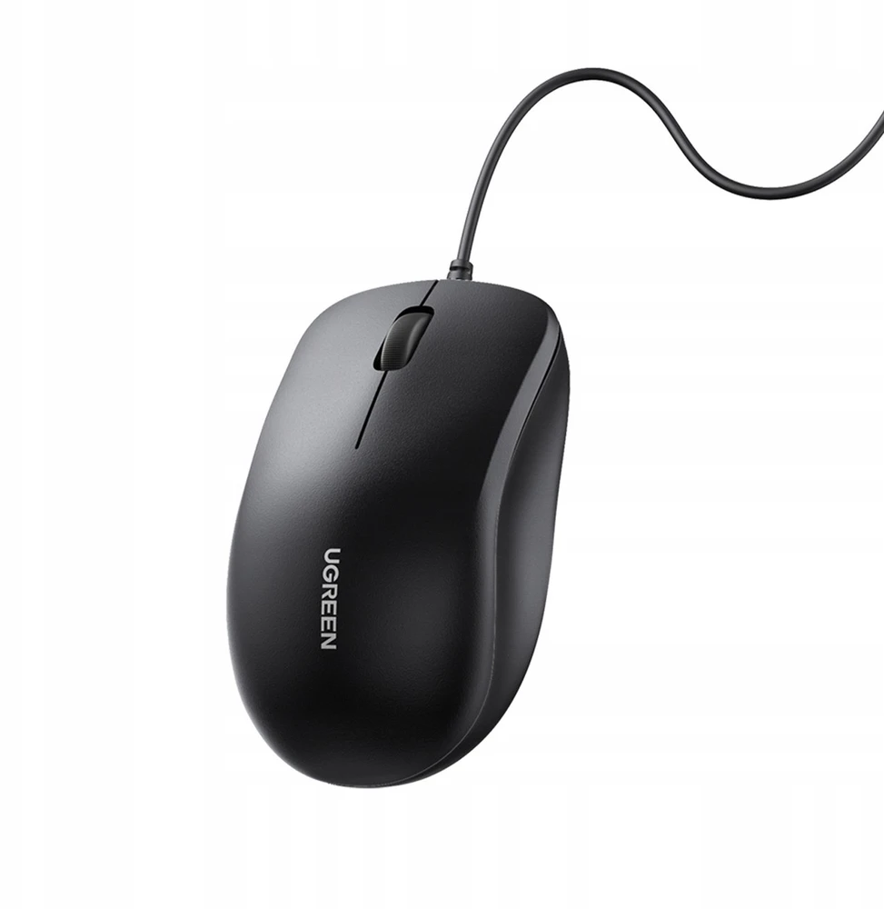 Ugreen Laidinė USB kompiuterinė pelė 1200 dpi, juoda
