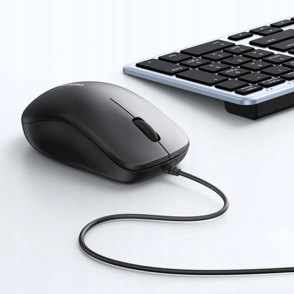 Ugreen Laidinė USB kompiuterinė pelė 1200 dpi, juoda