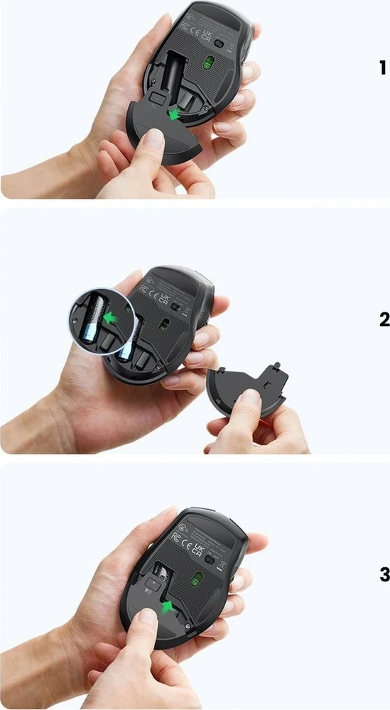 Belaidė pelė UGREEN 2.4 GHz (juoda)