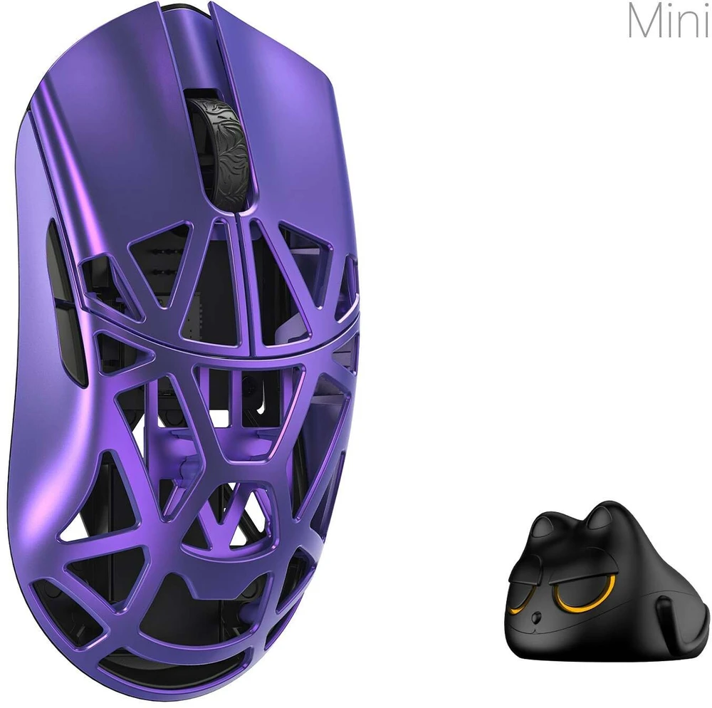 WL Mouse WL Pelė WLMOUSE Beast X Mini Pro Solid Sides Pelė žaidimams, Omron Optinė Switches – violetinė
