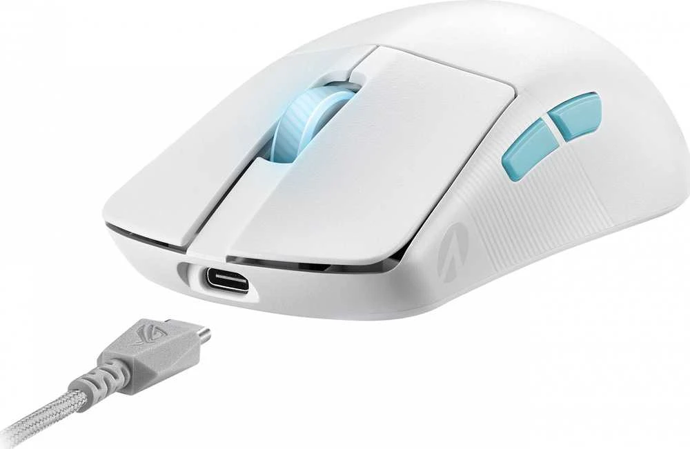 Belaidė pelė ASUS ROG Harpe Ace Aim Lab Edition, Balta