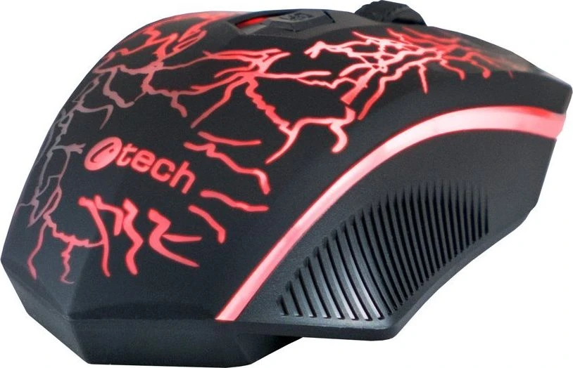 C-TECH žaidimų pelė Tychon (GM-03P), paprasti žaidimai, žaidimai, 7 spalvų foninis apšvietimas, 3200 DPI, USB