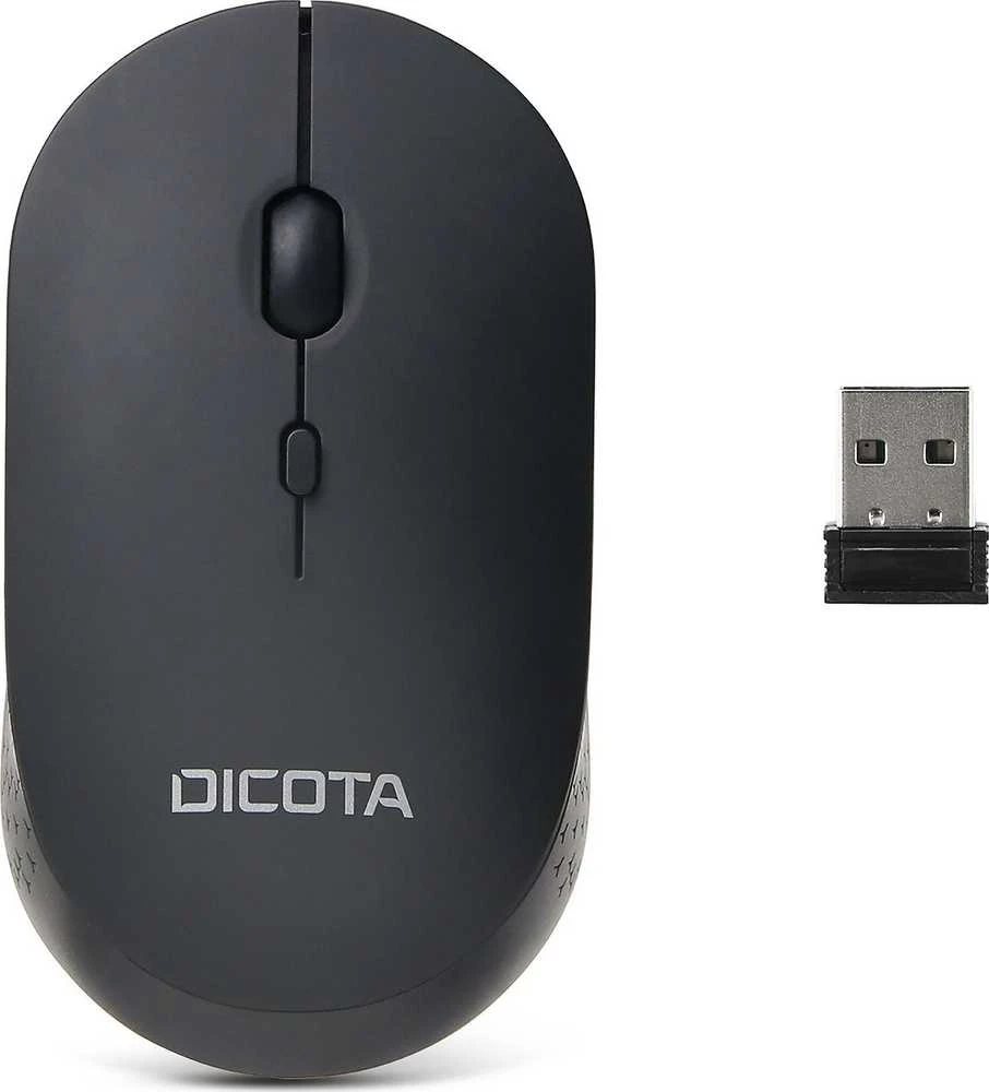 Kompiuterio Pelė - DICOTA D32003 Silent V2 Abiejų Rankų 800/1200/1600 DPI Juoda