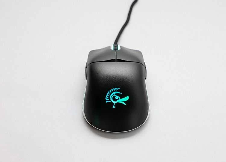 Ducky Feather Black & White pelė žaidimams su Huano Switch