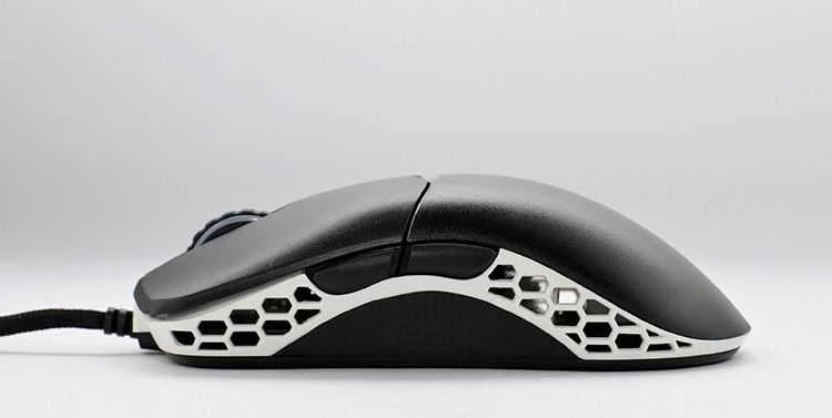 Ducky Feather Black & White pelė žaidimams su Huano Switch