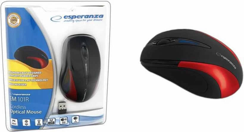 ESPERANZA EM101R - 5905784767017 ANTARES Belaidė pelė Optinė USB NANO Output 2.4GHz