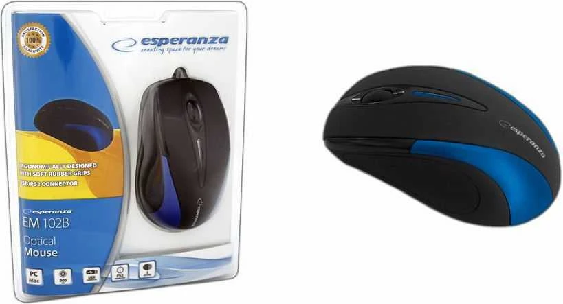 Optinė pelė USB (mėlyna) Esperanza