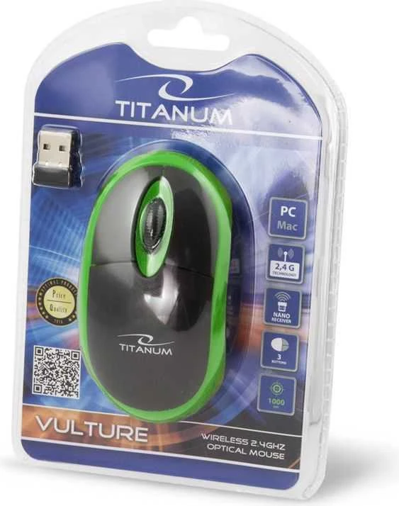Belaidė optinė pelė Esperanza TITANUM TM116G VULTURE - 3D | 2.4 GHz| 1000 DPI