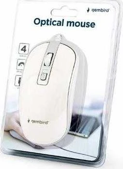 GEMBIRD MUS-4B-06-WS Optinė pelė USB baltas/sidabrinis