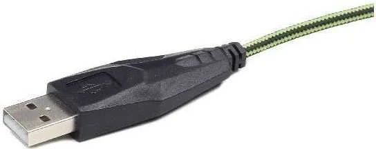 GEMBIRD MUSG-001-G Gembird žaidimų optinė pelė 2400 DPI, 6 mygtukų, USB, juodas su žalias apšvietimu