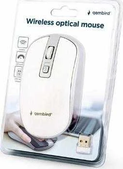 Otinė pelė GEMBIRD MUSW-4B-06-WS/Wired optical mouse, USB, white/silver