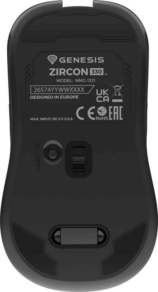 Genesis | ZIRCON 330 | Wireless | Pelė žaidimams | Juodas