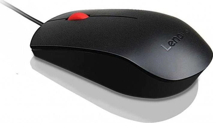 Pelė Lenovo Essential, Abiem rankoms, Optinis, USB A tipo, 1600 DPI, Juoda