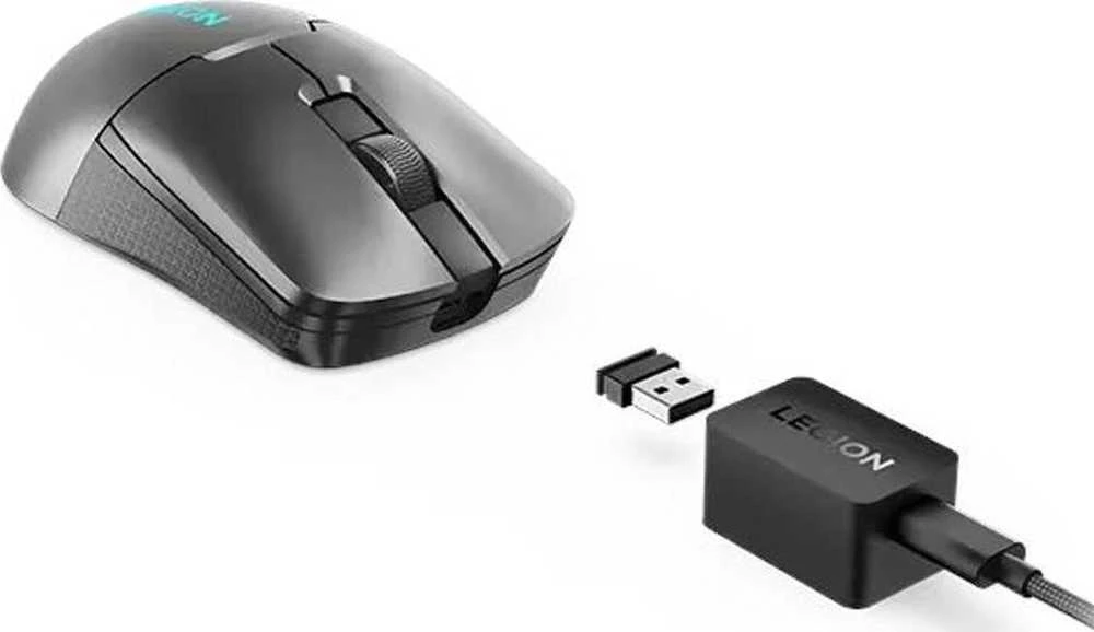 Lenovo | Belaidė pelė žaidimams | Legion M600s Qi | Pelė žaidimams | 2.4GHz, Bluetooth, USB su laidu | Storm Pilkas