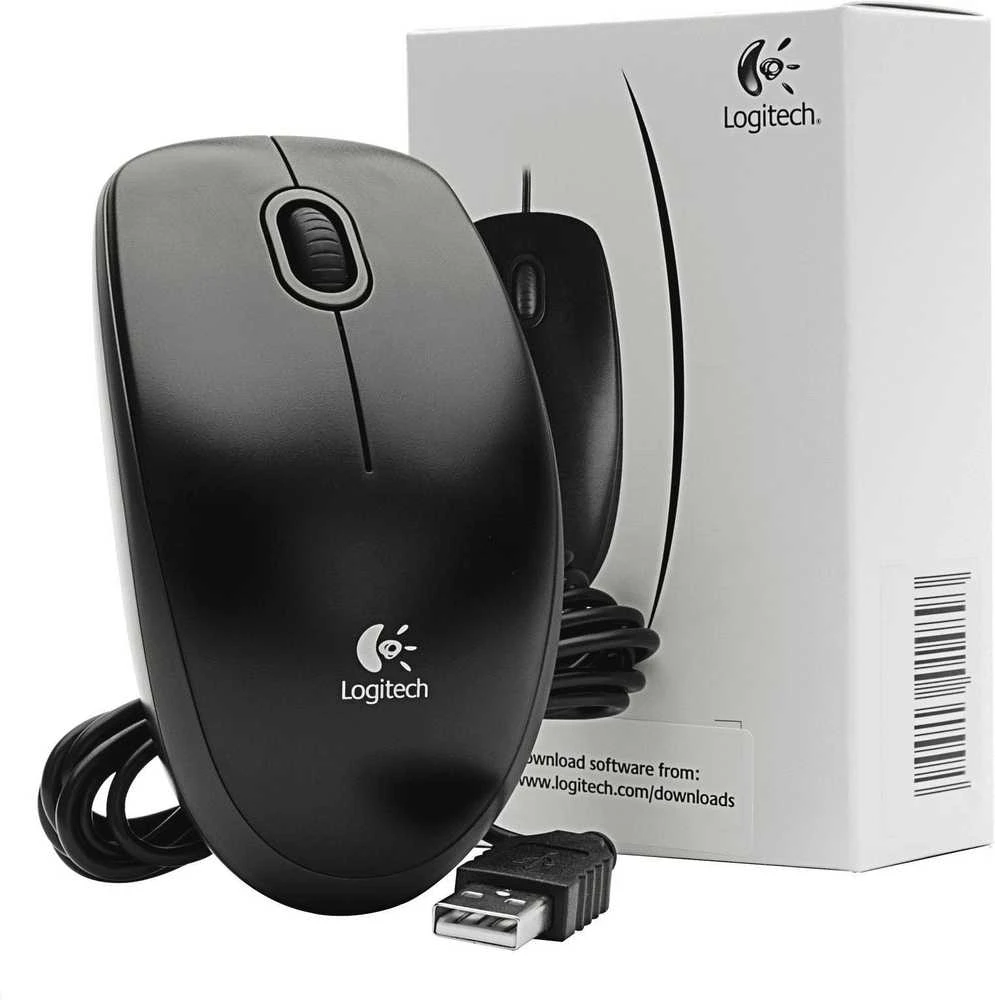 Pelė Logitech B100, Juoda
