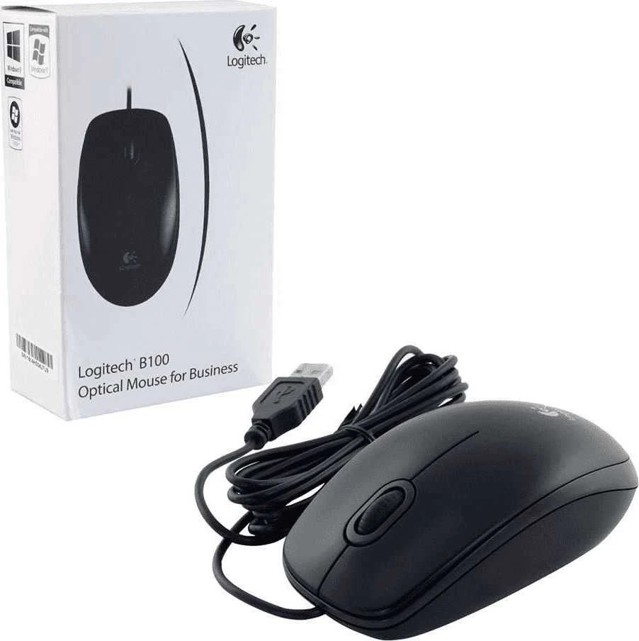 Pelė Logitech B100, Juoda