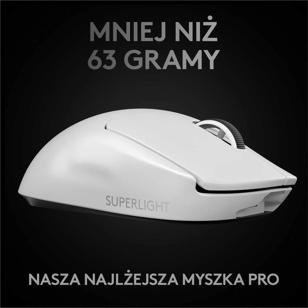Belaidė žaidimų pelė Logitech G Pro X Superlight, Balta