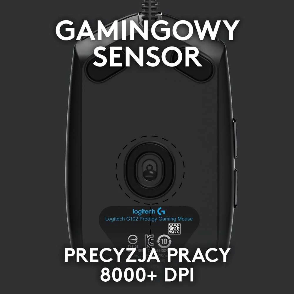 Pelė žaidimams Logitech G102 Lightsync, Juoda
