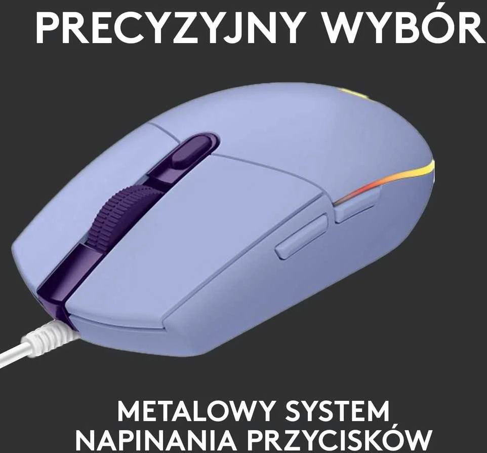 Pelė žaidimams Logitech G102 Lightsync, Alyvinė