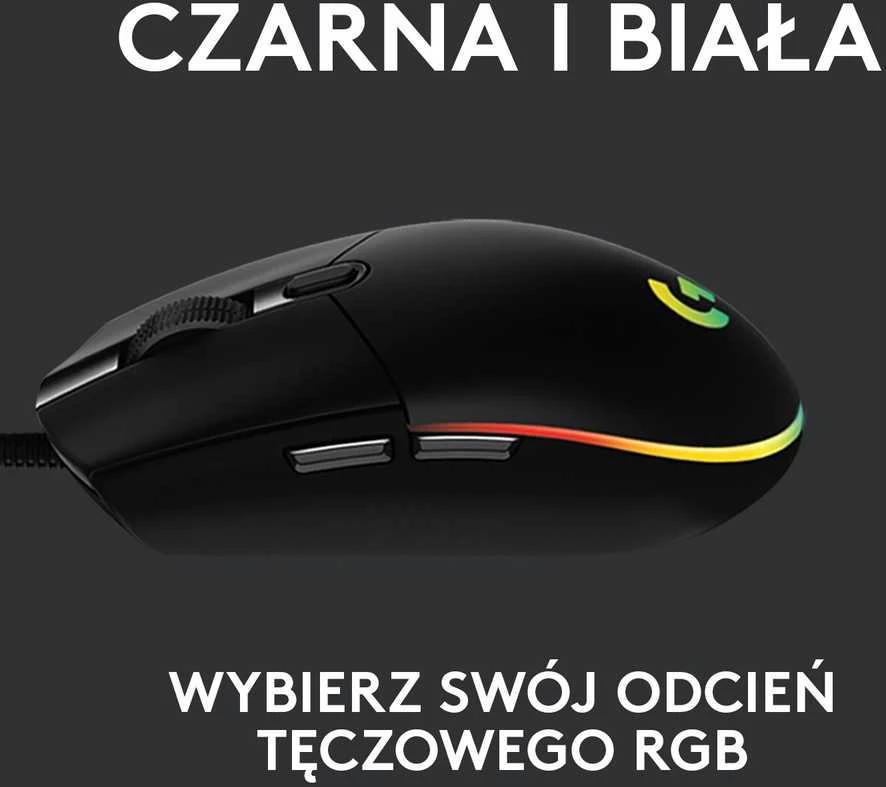 Žaidimų pelė Logitech G203 Lightsync RGB, Juodos spalvos