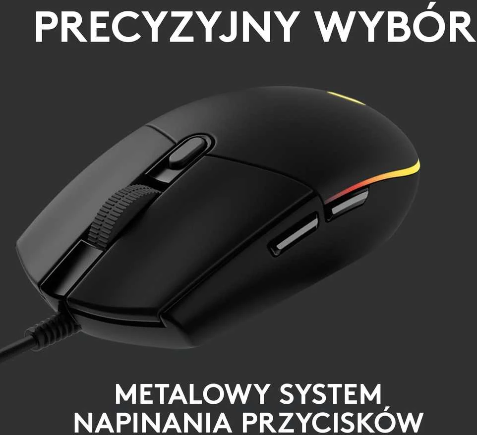 Žaidimų pelė Logitech G203 Lightsync RGB, Juodos spalvos