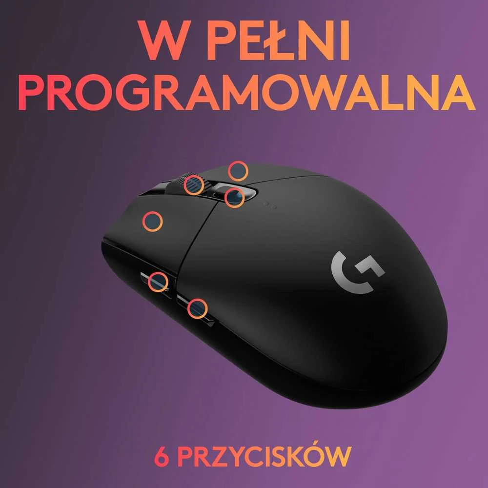 Pelė žaidimams Logitech G305, juodos spalvos