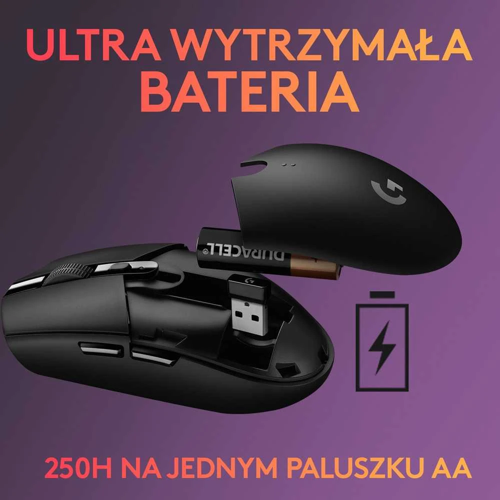 Pelė žaidimams Logitech G305, juodos spalvos