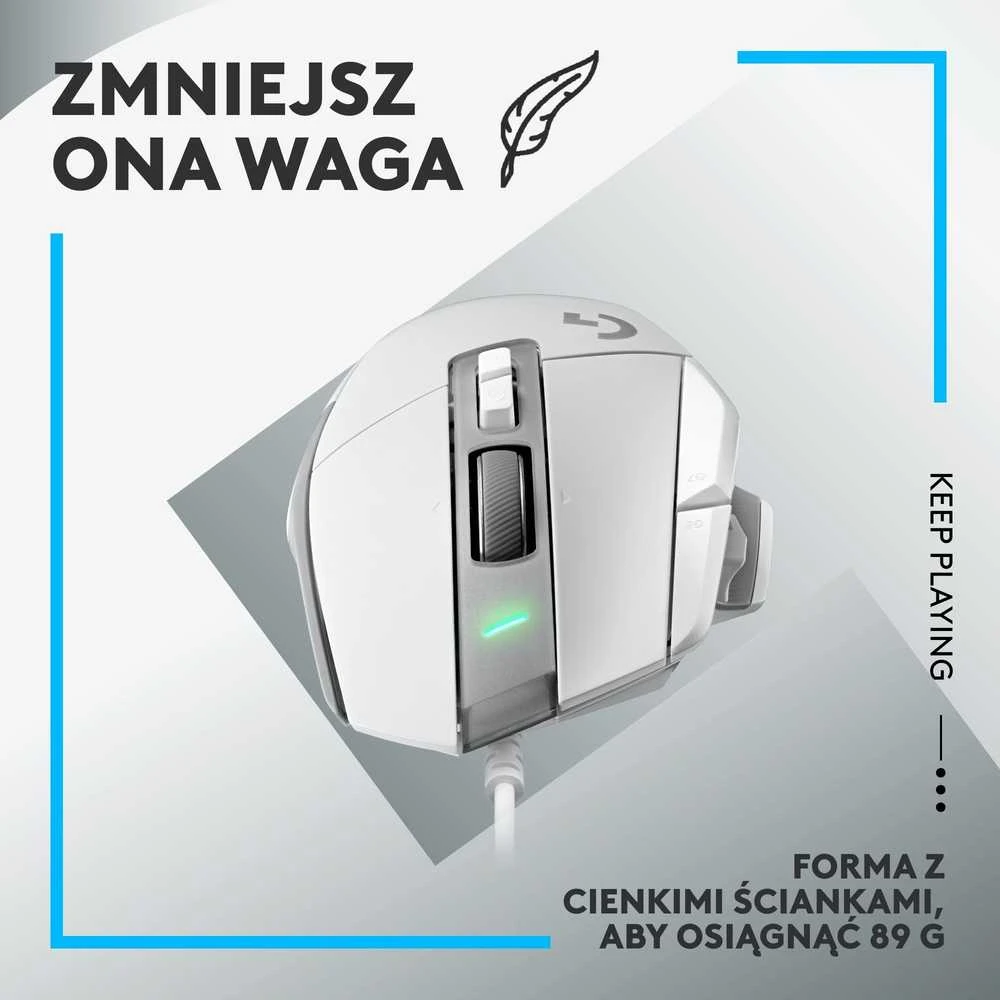 Žaidimų pelė Logitech G502 X, balta