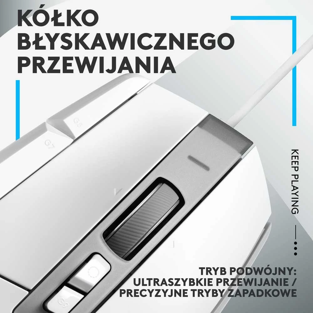 Žaidimų pelė Logitech G502 X, balta