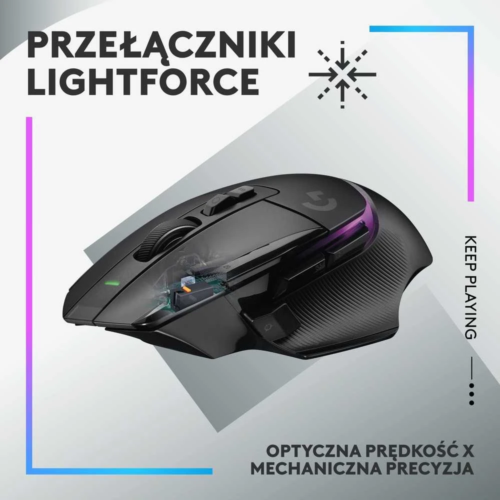 Žaidimų Pelė Logitech G502 X PLUS, juoda