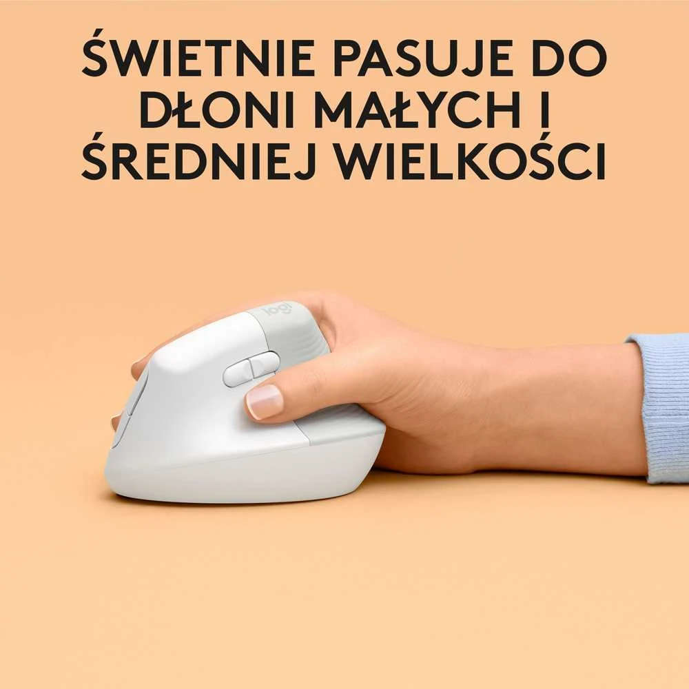 Kompiuterinė pelė Logitech Lift for Mac, Baltos spalvos
