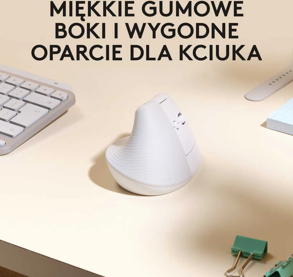Kompiuterinė pelė Logitech Lift for Mac, Baltos spalvos