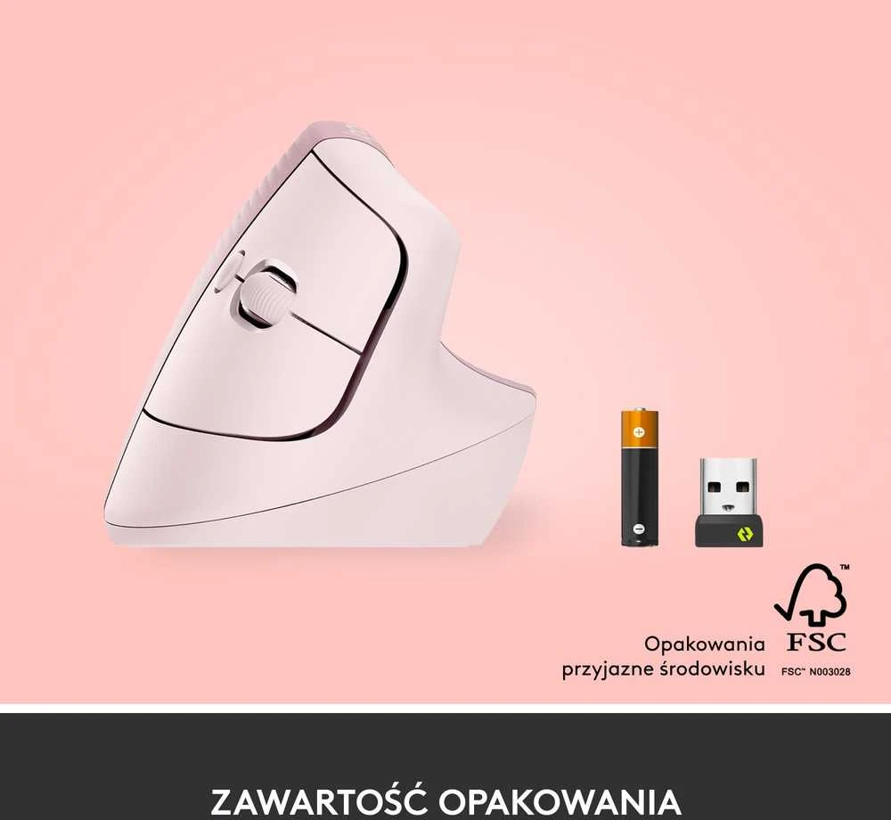 Pelė Logitech Lift, rožinė