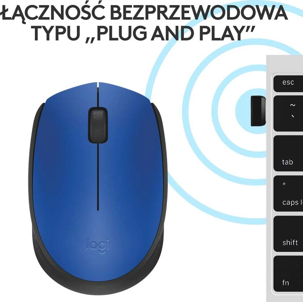 Belaidė pelė Logitech M171, mėlyna