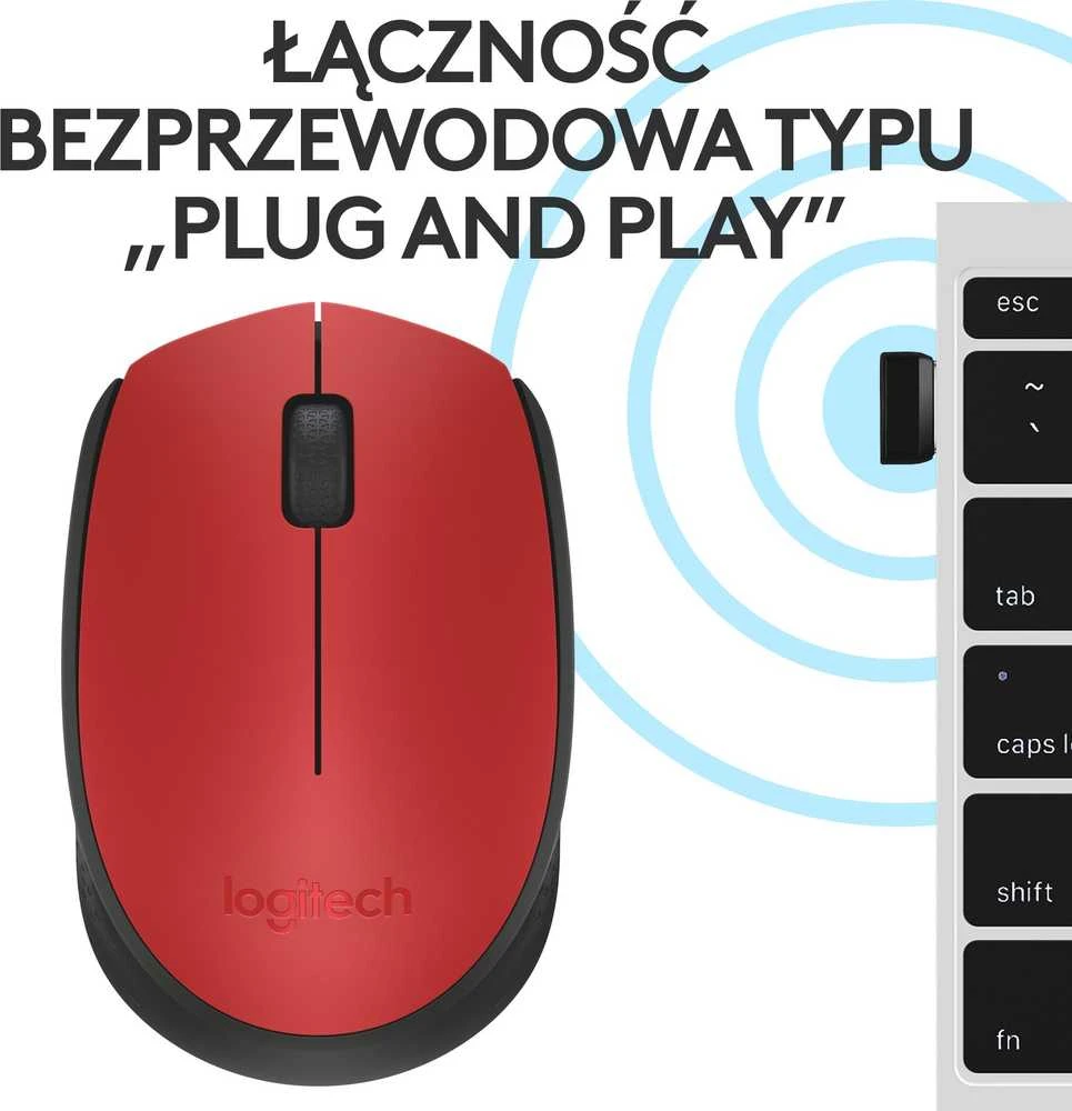 Pelė Logitech M171, raudona (910-004641)