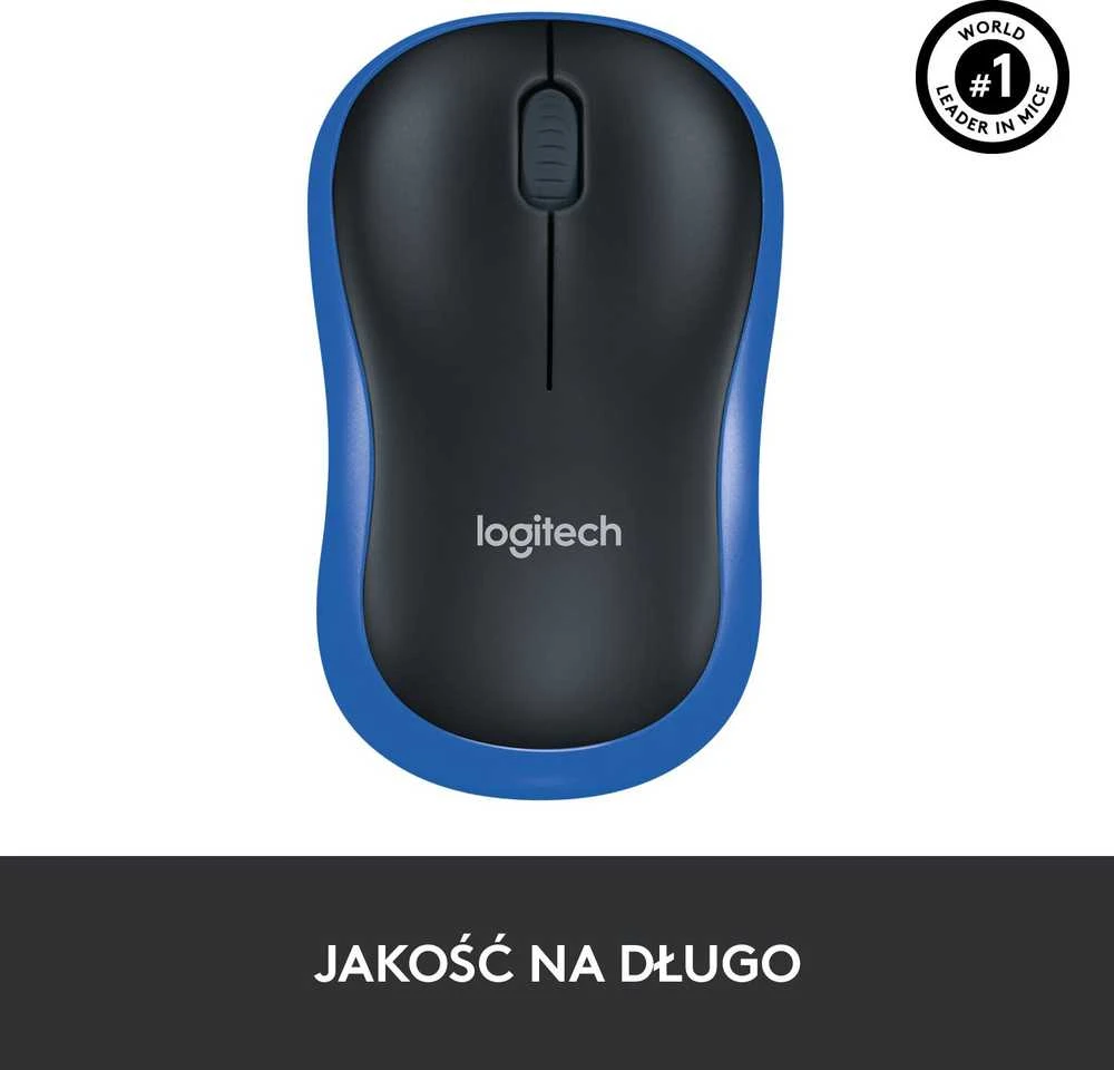 Bevielė pelė Logitech M185, Mėlyna