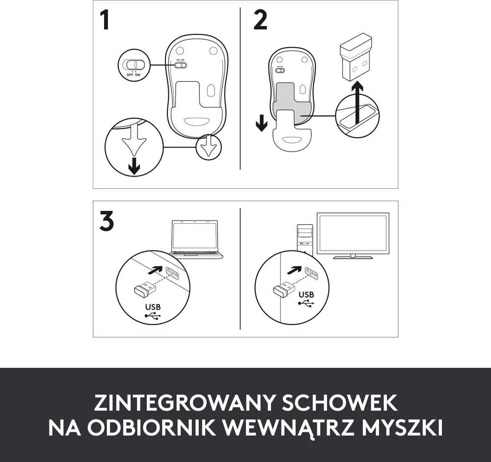 Bevielė pelė Logitech M185, Mėlyna