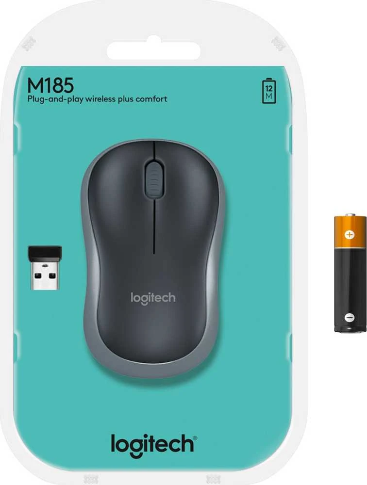 Pelė Logitech M185 pilka (910-002238)