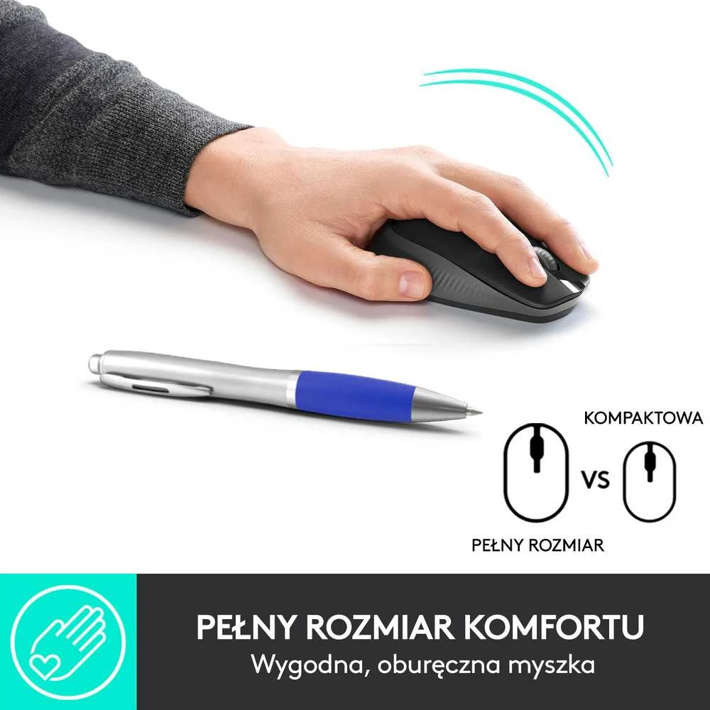 Belaidė pelė Logitech M190, juodos spalvos