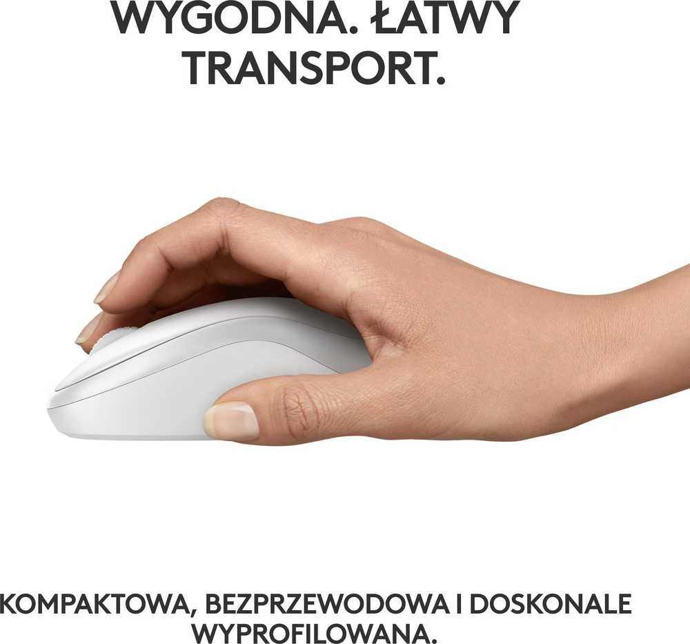 Belaidė pelė Logitech M240 Silent Bluetooth Mouse, baltos spalvos