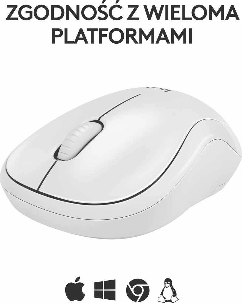 Belaidė pelė Logitech M240 Silent Bluetooth Mouse, baltos spalvos