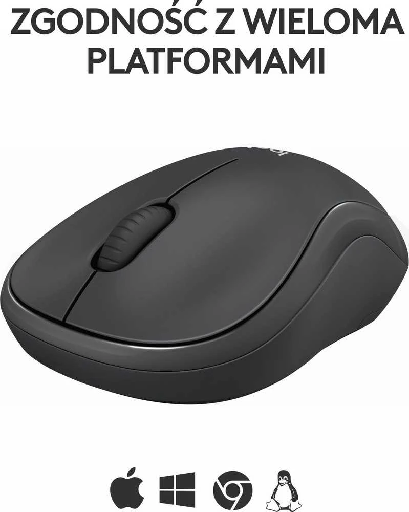 Belaidė pelė Logitech M240 Silent Bluetooth Mouse, grafito spalvos