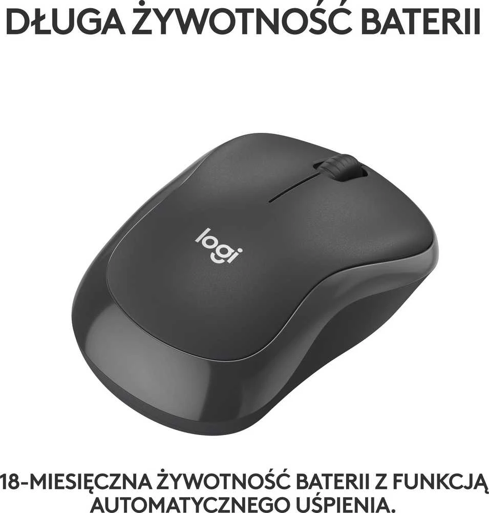 Belaidė pelė Logitech M240 Silent Bluetooth Mouse, grafito spalvos