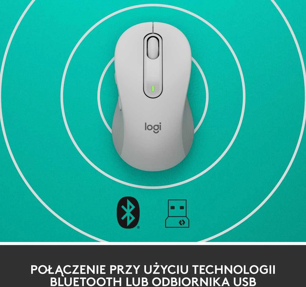 Belaidė pelė Logitech Signature M650 L, baltos spalvos
